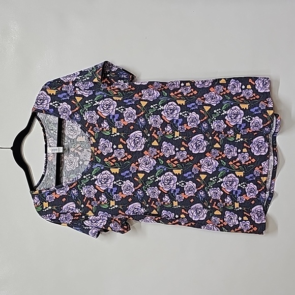 LuLaRoe Classic Tee geometric and floral print - Picture 1 of 7